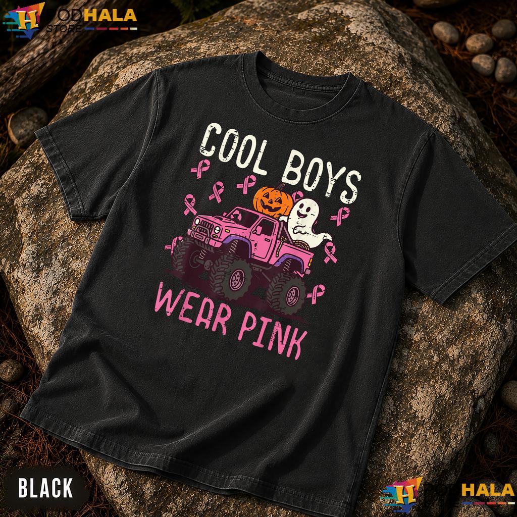 Monster Truck Cool Boys Comfort Colors Tee Breast Cancer Wear Pink
