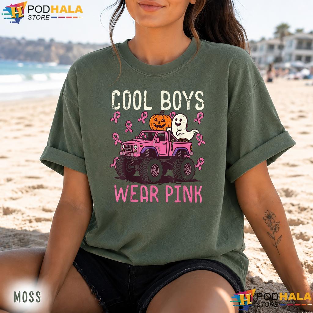 Monster Truck Cool Boys Comfort Colors Tshirt Breast Cancer Wear Pink Monster Truck Cool Boys Comfort Colors Tshirt Breast Cancer Wear Pink