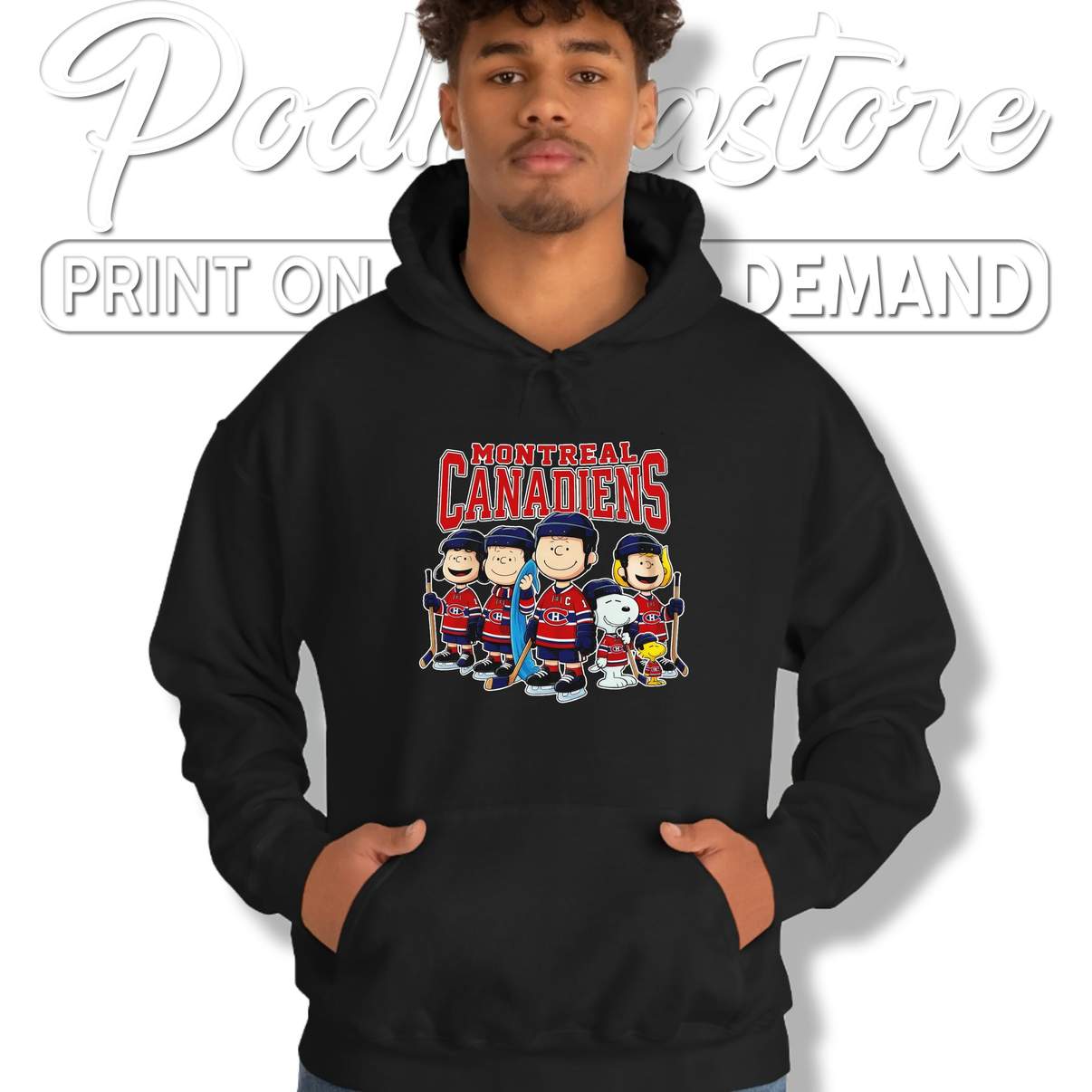 Montreal Canadiens Cartoon Shirt Hockey Sports Team Fan Graphic Design Men