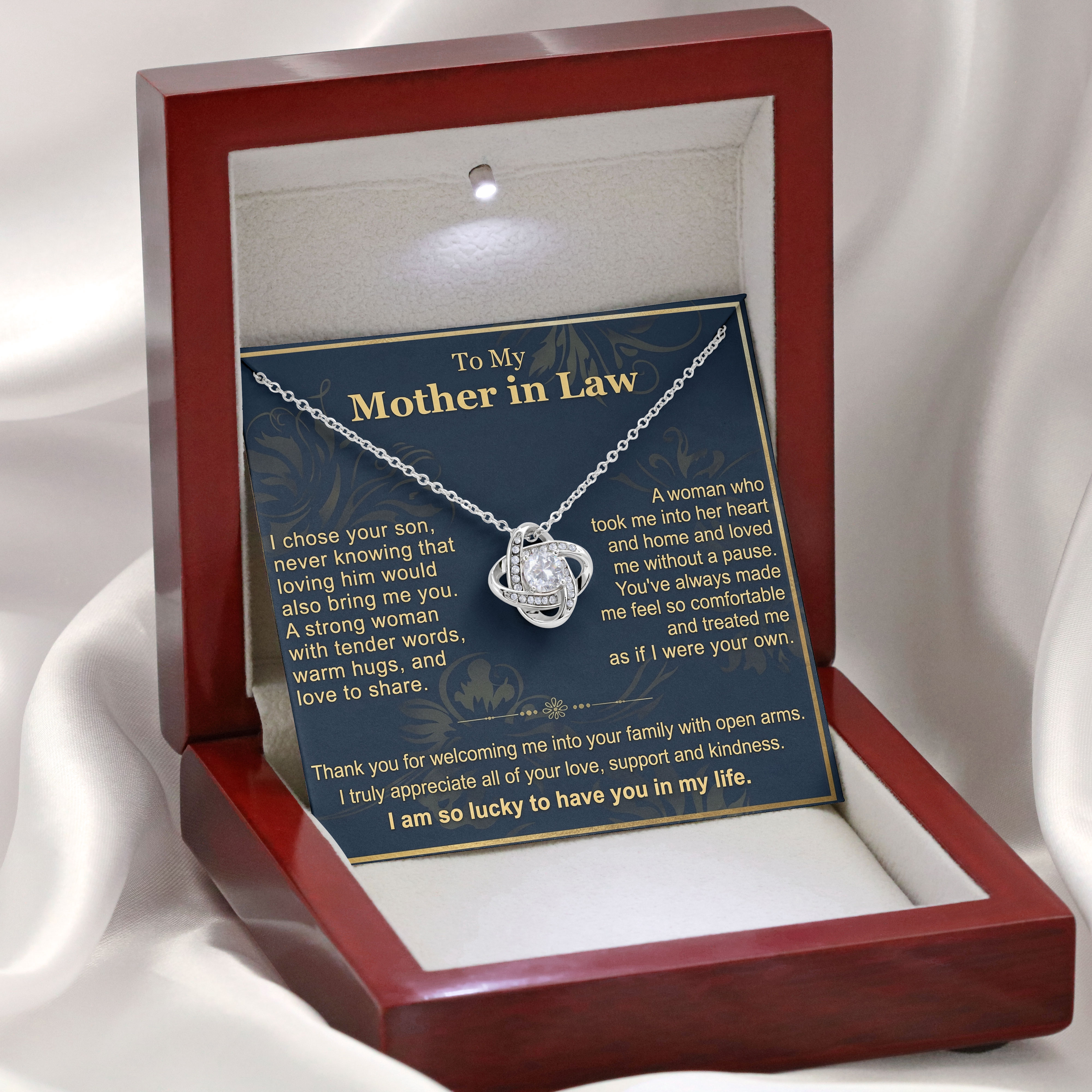 Mother In Law Keepsake - Tender Words Message Card Pendant For Birthday Gift 2026