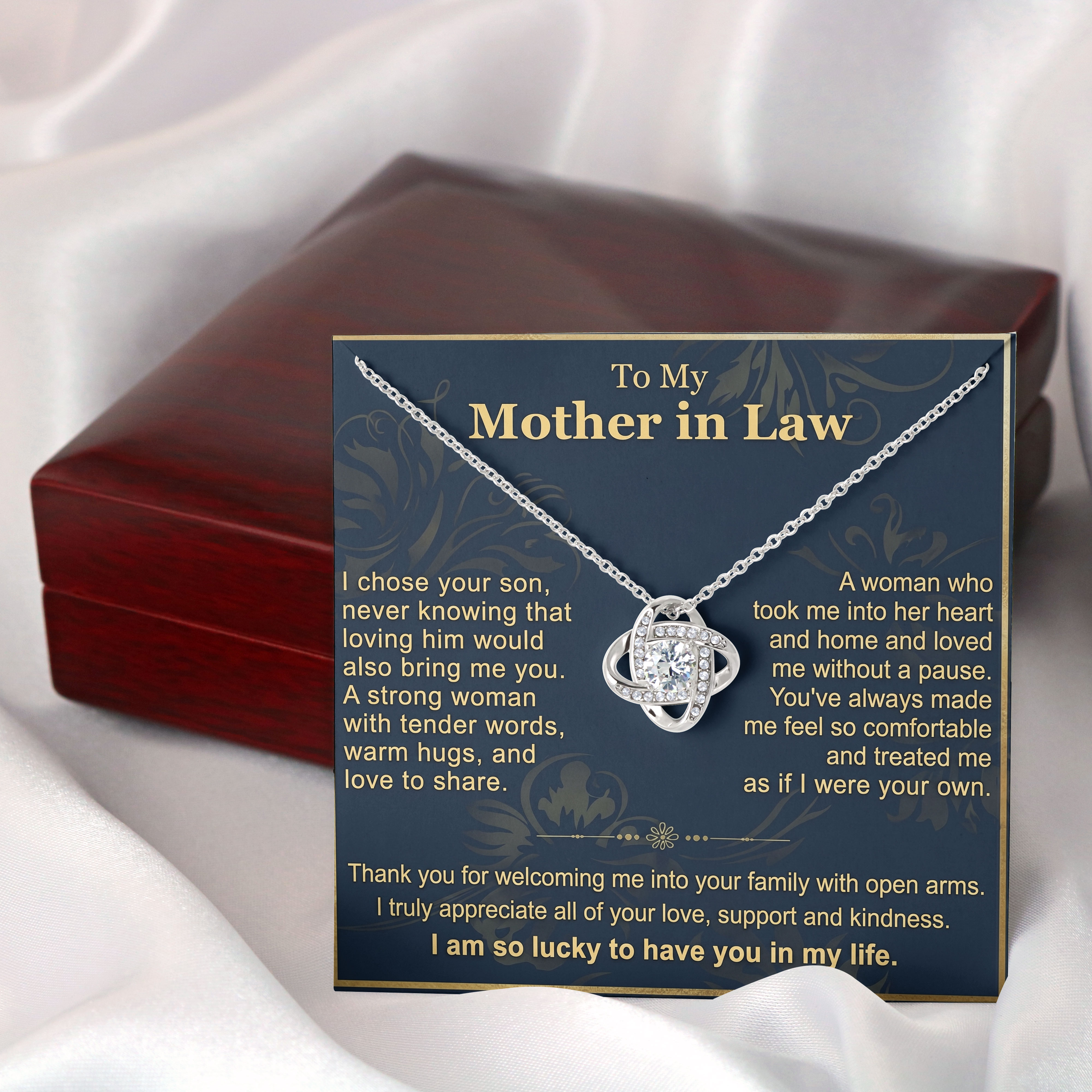 Mother In Law Keepsake - Tender Words Message Card Pendant For Birthday Gift 2026 - View 1 Mother In Law Keepsake - Tender Words Message Card Pendant For Birthday Gift 2026 - View 1