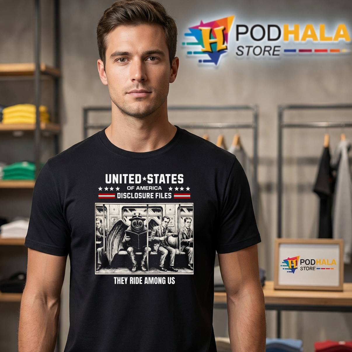 Mothman United States Files Shirt Disclosure They Ride Among Us Funny Meme Lover