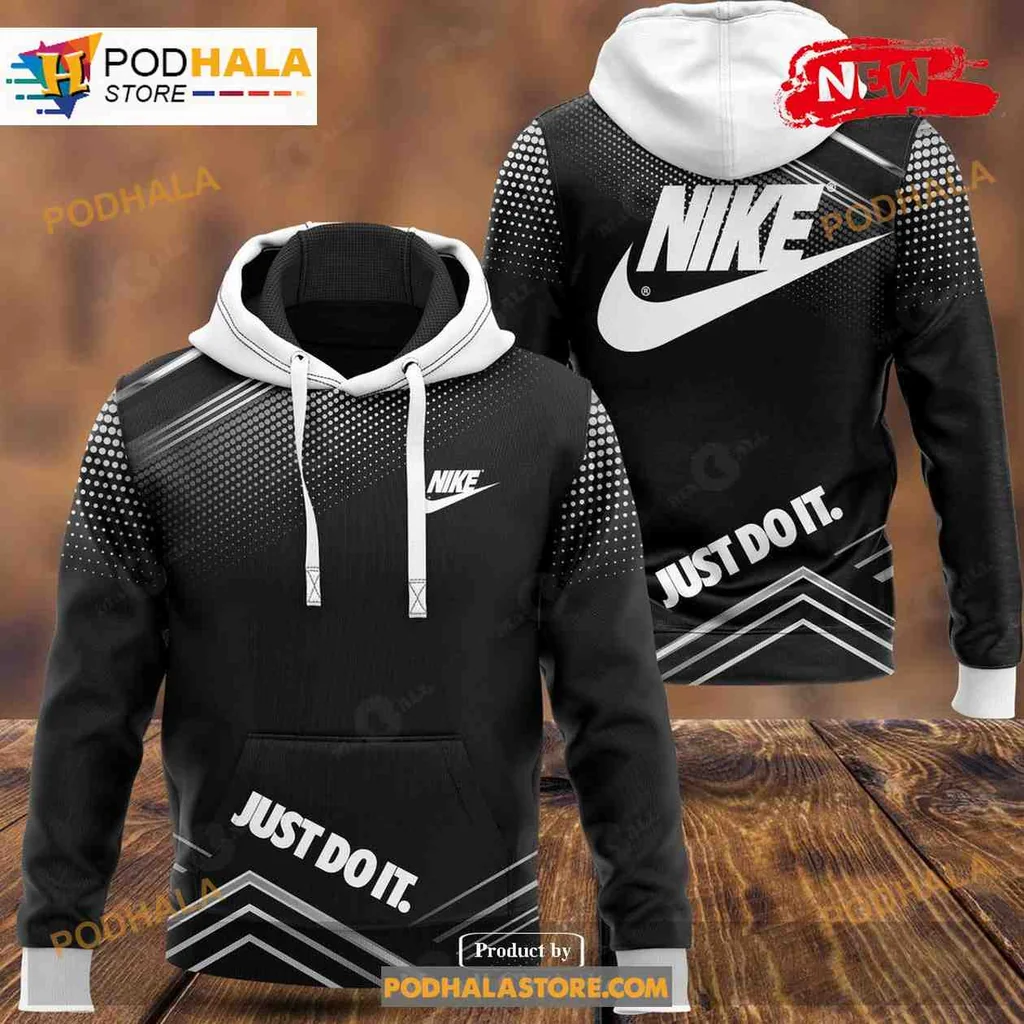 Motivational Just Do It 3d Hoodie With Nike Logo And Polka Dot Design