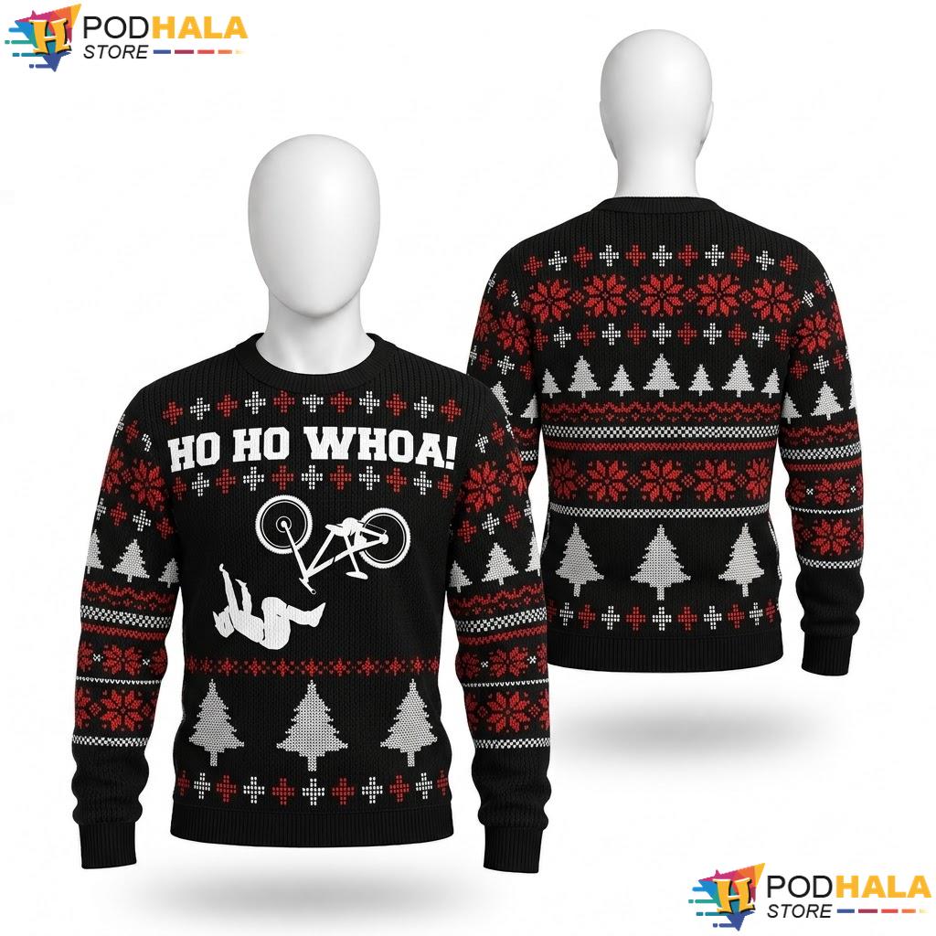Mountain Bike MTB Ugly Christmas Sweater Funny Cycling Holiday Top