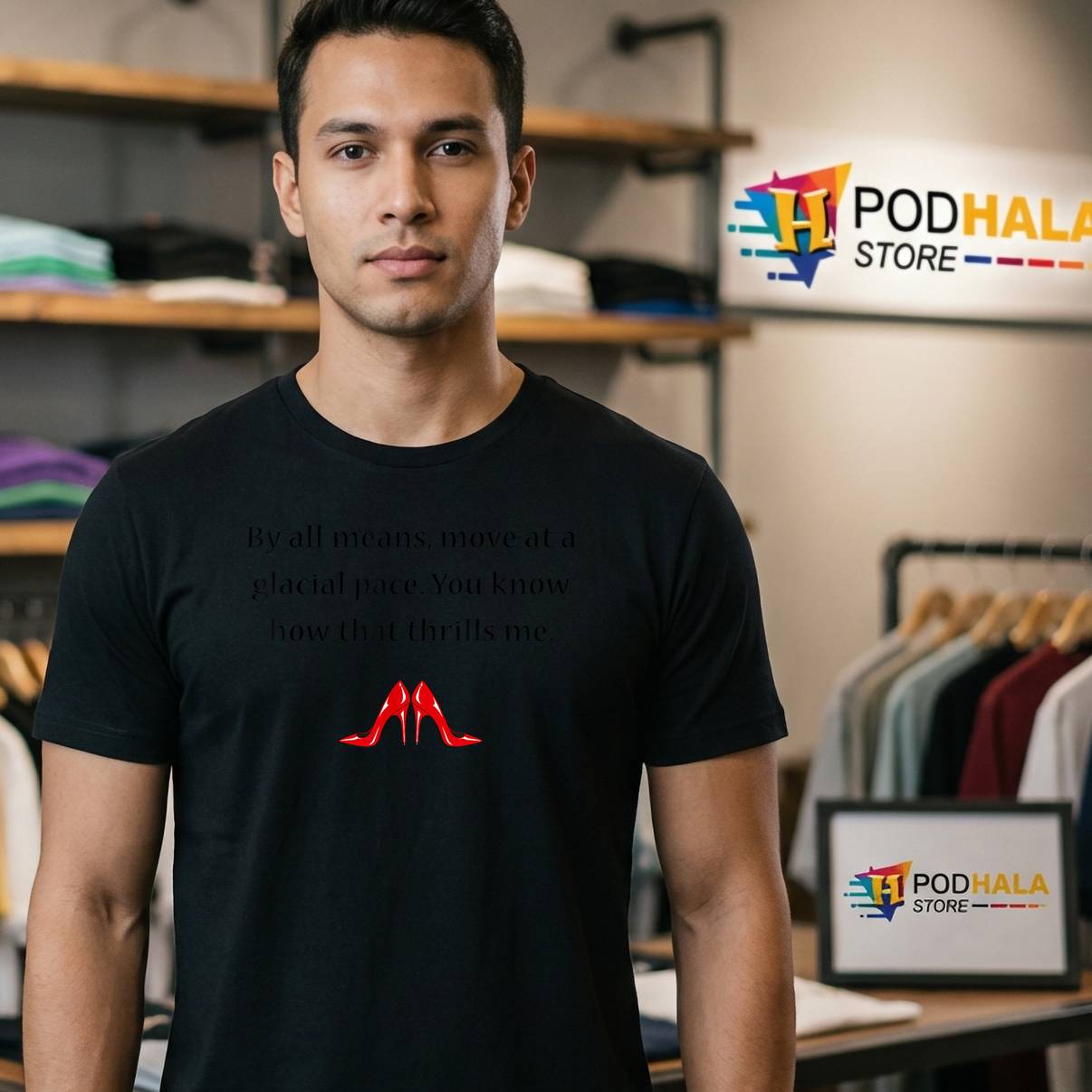Move At A Glacial Pace Funny Shirt By All Means Quote Graphic Design Lover Mens