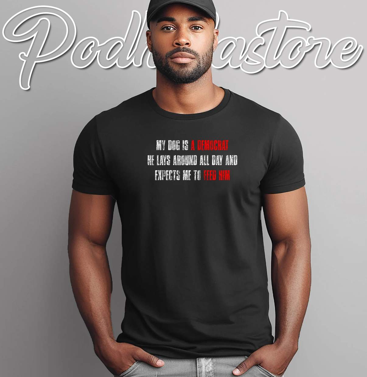 My Dog Is Democrat Shirt Funny Quote Political Humor Pet Lover Mens Apparel