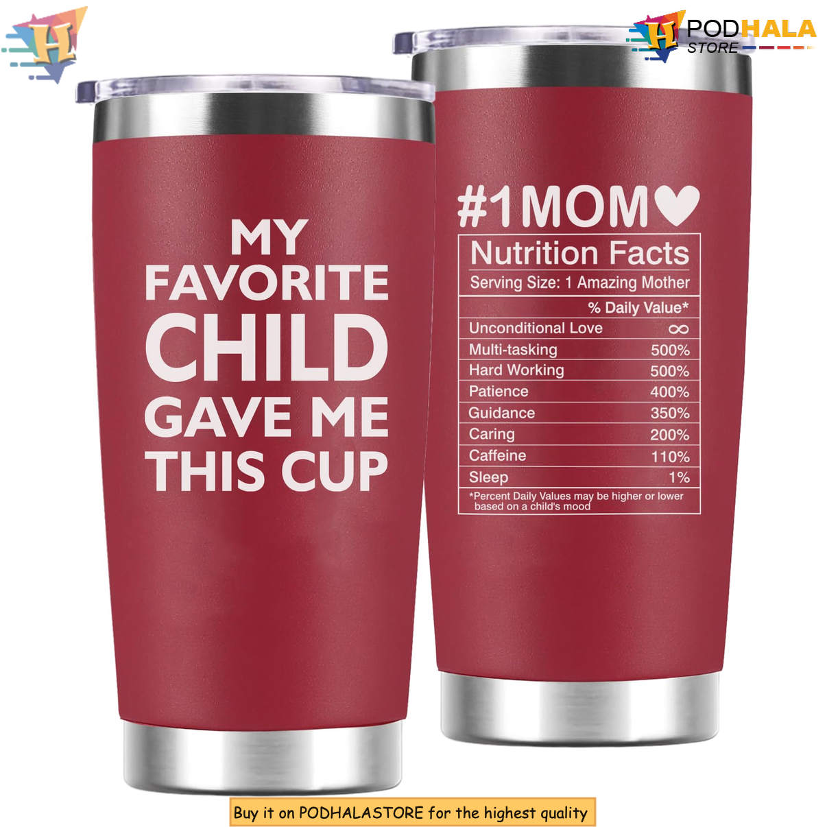 My Favorite Child Gave Me This Red Tumbler 2026 Funny Dad Birthday Gift Men