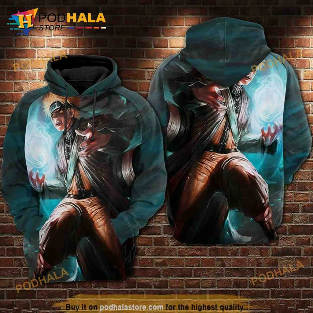 Naruto Qigong 3d Hoodie Featuring Dynamic Martial Arts Pose