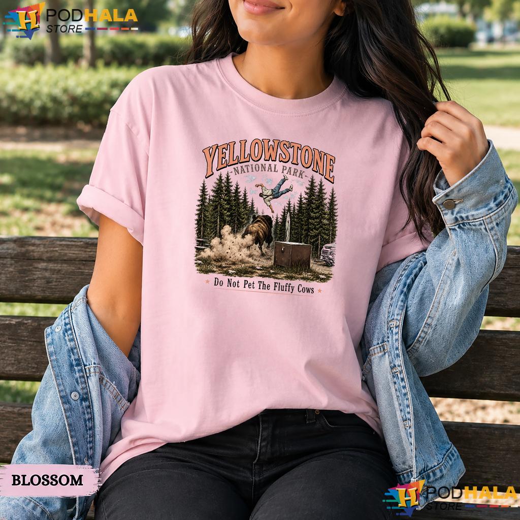 National Park Fluffy Cows Comfort Colors T-Shirt Yellowstone Bison Apparel