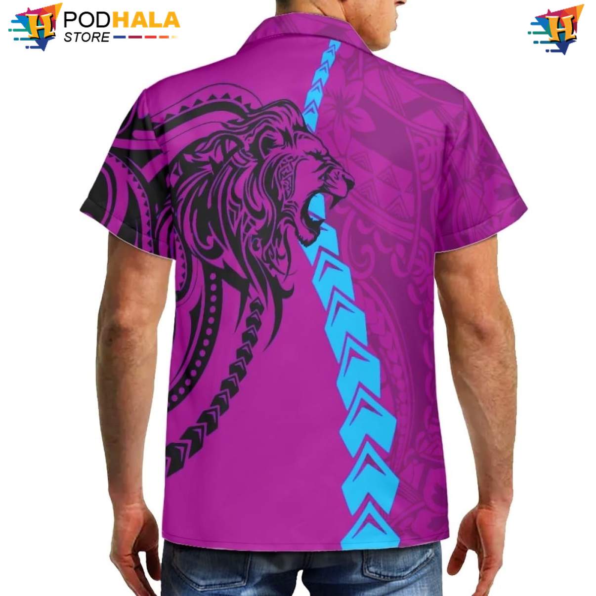 National Samoan Lion Tropical Shirt Mens Polynesian Traditional Island Vibe National Samoan Lion Tropical Shirt Mens Polynesian Traditional Island Vibe