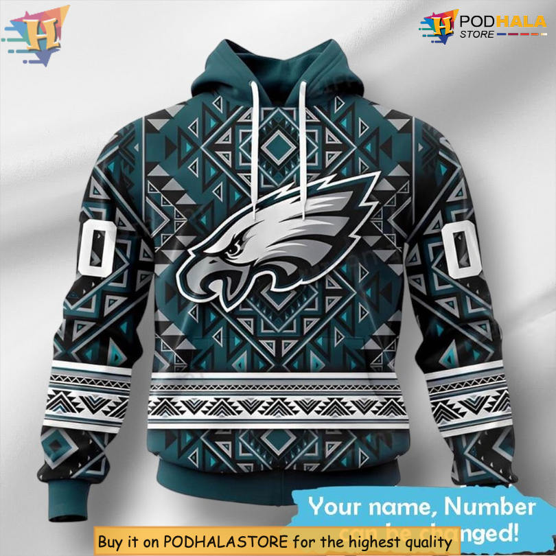 Native American Texture Name Philadelphia Eagles Hoodies Custom Edition