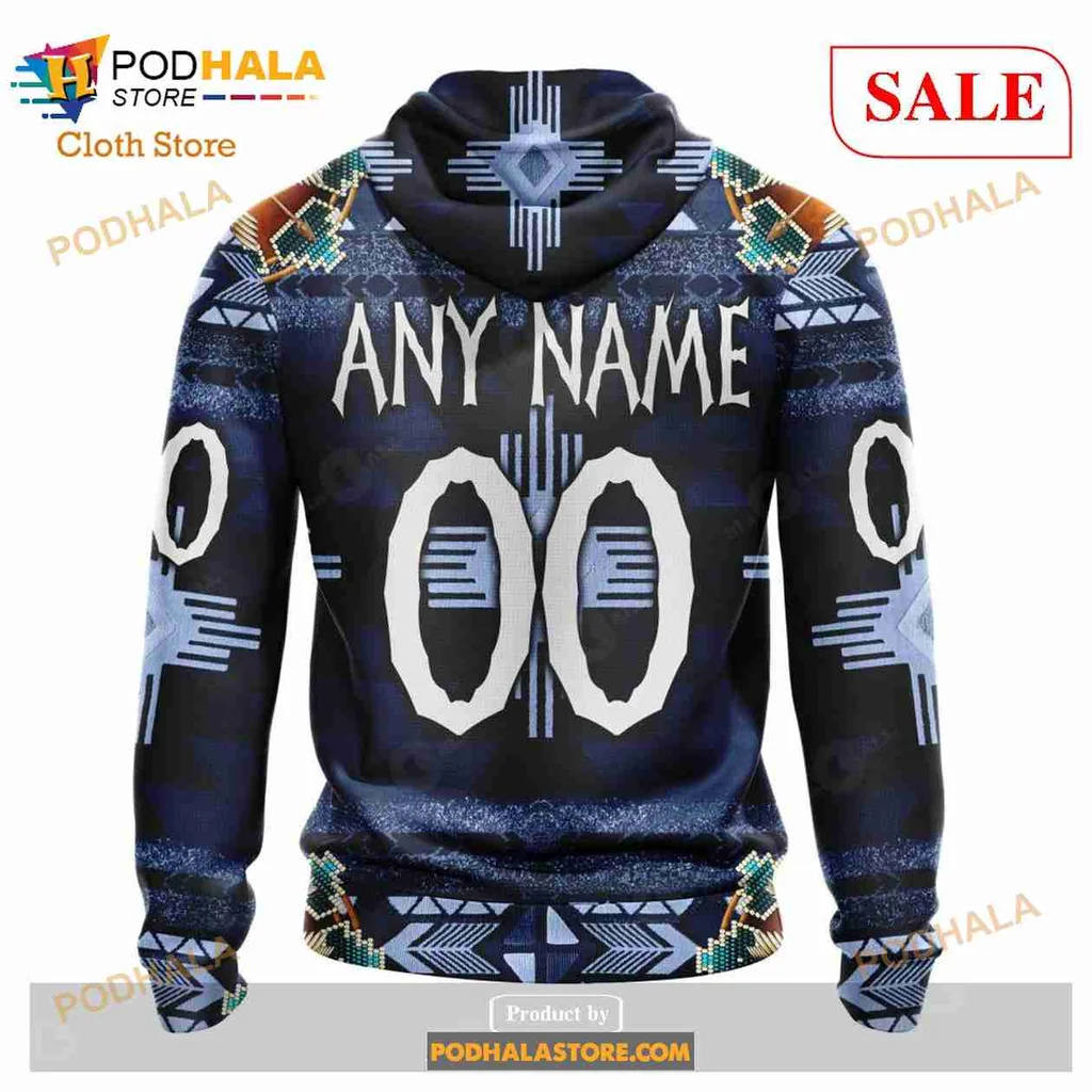 Native Inspired Edmonton Oilers AOP Hoodie With Intricate Cultural Design Native Inspired Edmonton Oilers AOP Hoodie With Intricate Cultural Design