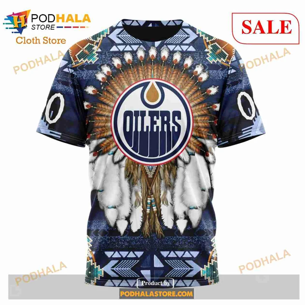 Native Inspired Edmonton Oilers 3d Hoodie With Intricate Cultural Design - Product View 6 Native Inspired Edmonton Oilers 3d Hoodie With Intricate Cultural Design - Product View 6