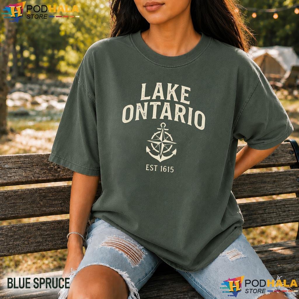 Nautical Anchor Lake Ontario Comfort Colors T-Shirt Classic Est 1615