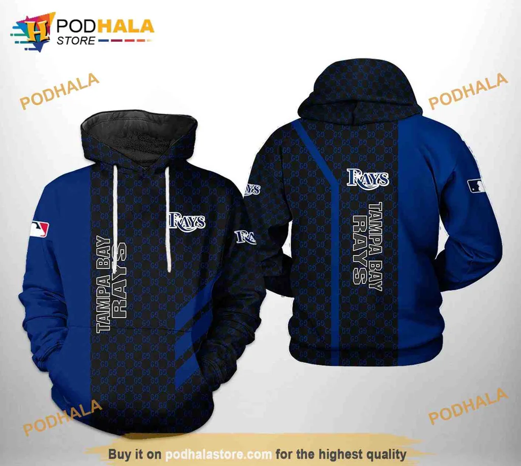 Navy Blue Tampa Bay Rays 3d Hoodie With Team Logo And Stylish Design