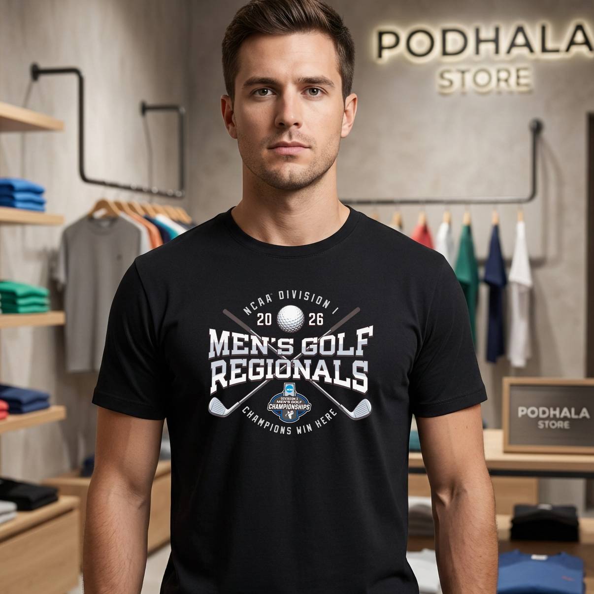 NCAA Mens Golf Regionals 2026 Shirt Division I College Sports Fan Graphic Design