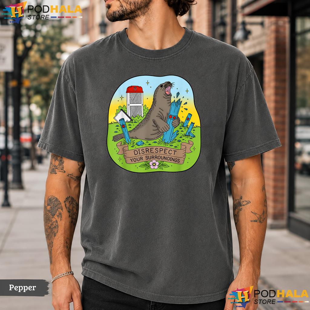 Neil Seal Disrespect Comfort Colors T-Shirt Funny Animal Meme Graphic Top