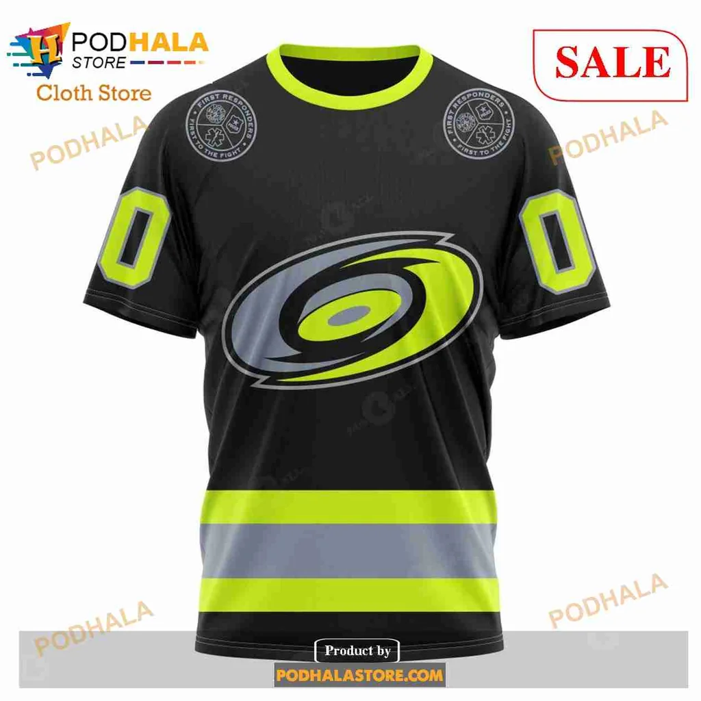 Neon Green Carolina Hurricanes 3d Hoodie With Firefighter Design - Product View 6 Neon Green Carolina Hurricanes 3d Hoodie With Firefighter Design - Product View 6