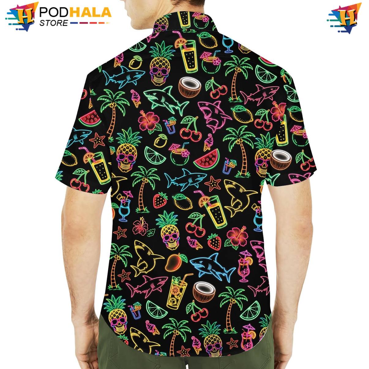 Neon Tropical Fire Tropical Shirt Mens Graphic Weekend Holiday Camp Apparel Top Neon Tropical Fire Tropical Shirt Mens Graphic Weekend Holiday Camp Apparel Top