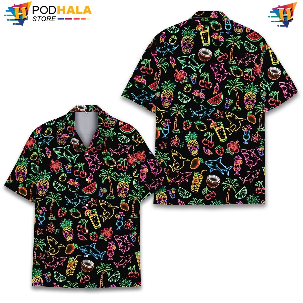 Neon Tropical Fire Tropical Shirt Mens Graphic Weekend Holiday Camp Apparel Top Neon Tropical Fire Tropical Shirt Mens Graphic Weekend Holiday Camp Apparel Top