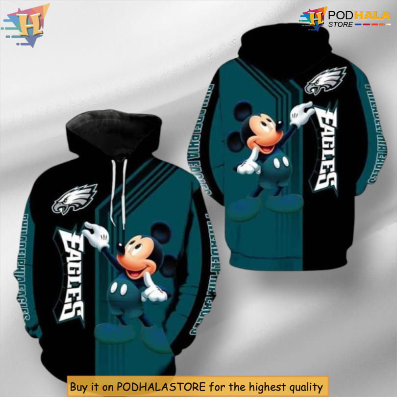 New Character Edition Custom Philadelphia Eagles Hoodie 3D Mickey Print