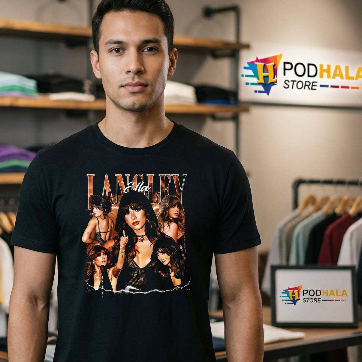 New Ella Langley Merch Fan T-Shirt Country Music Concert Retro Graphic For Womens New Ella Langley Merch Fan T-Shirt Country Music Concert Retro Graphic For Womens