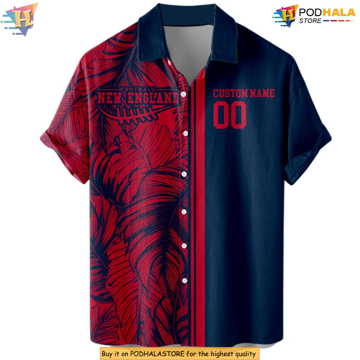 New England Football Custom Hawaiian Shirt 2026 Personalized Tropical Apparel