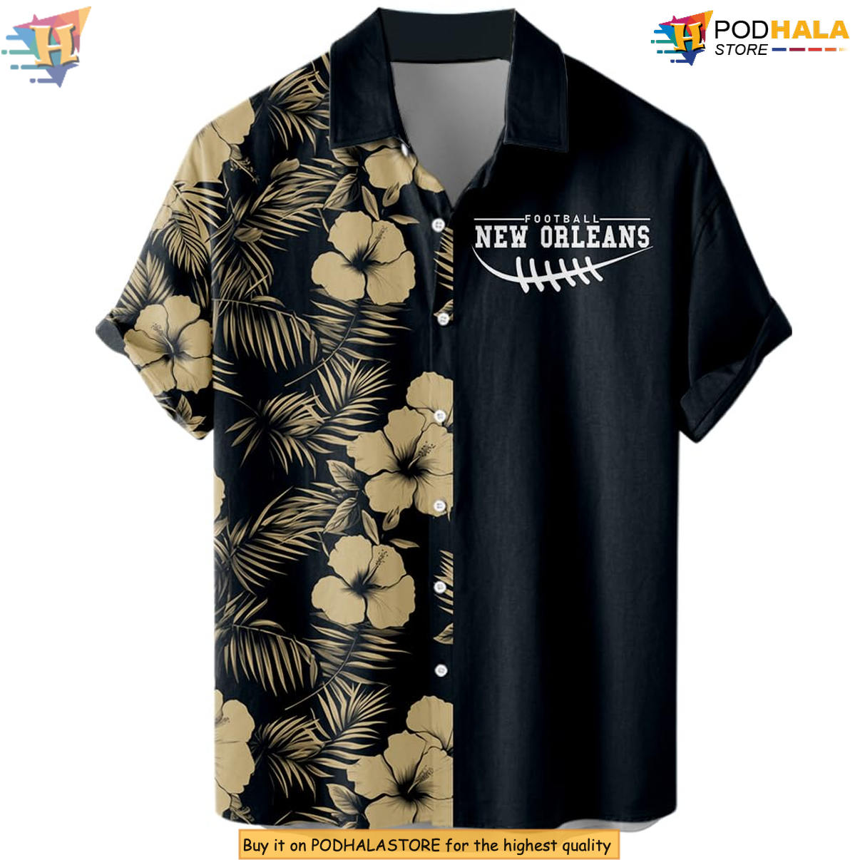 New Orleans Floral Football Hawaiian Shirt 2026 Custom Name Number Fan Gear
