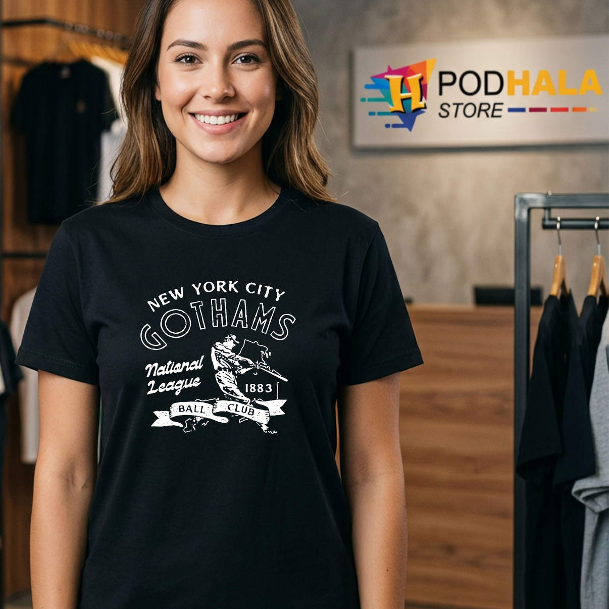 New York City Gothams Defunct Baseball Shirt Vintage Graphic Sports Fan Mens
