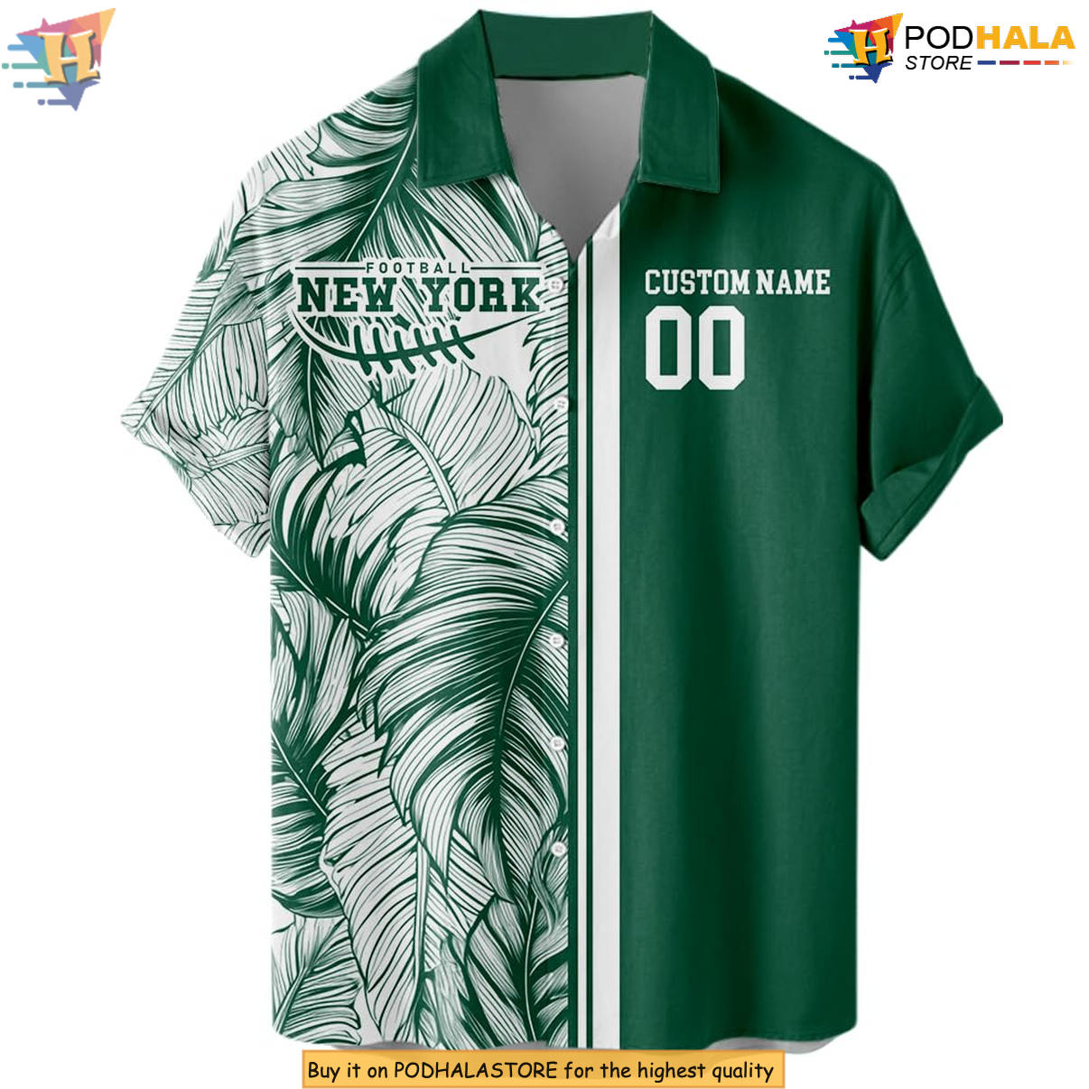 New York J Football Custom Hawaiian Shirt 2026 Personalized Tropical Apparel