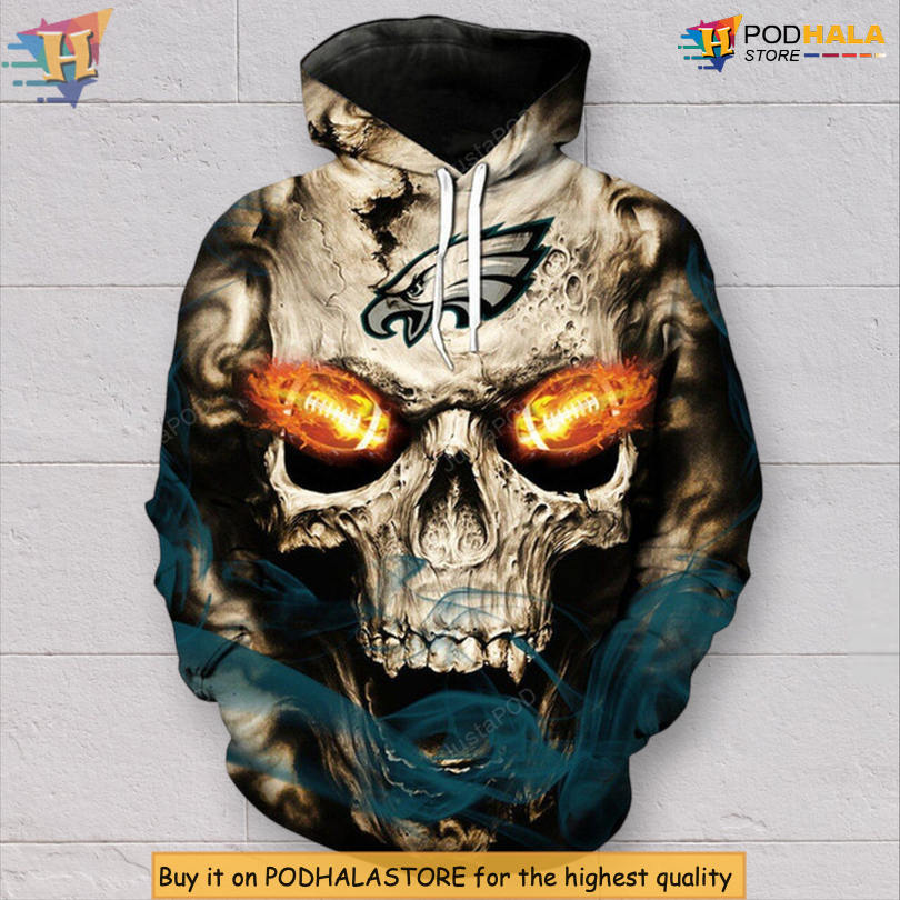 NFL Philadelphia Eagles Full Zip Hoodie Fiery Eagles Eyes Edition