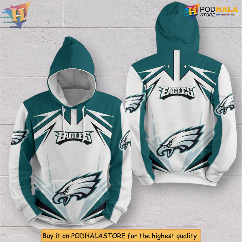 NFL Philadelphia Eagles Personalized Hoodie 3D Lightning Style Print NFL Philadelphia Eagles Personalized Hoodie 3D Lightning Style Print