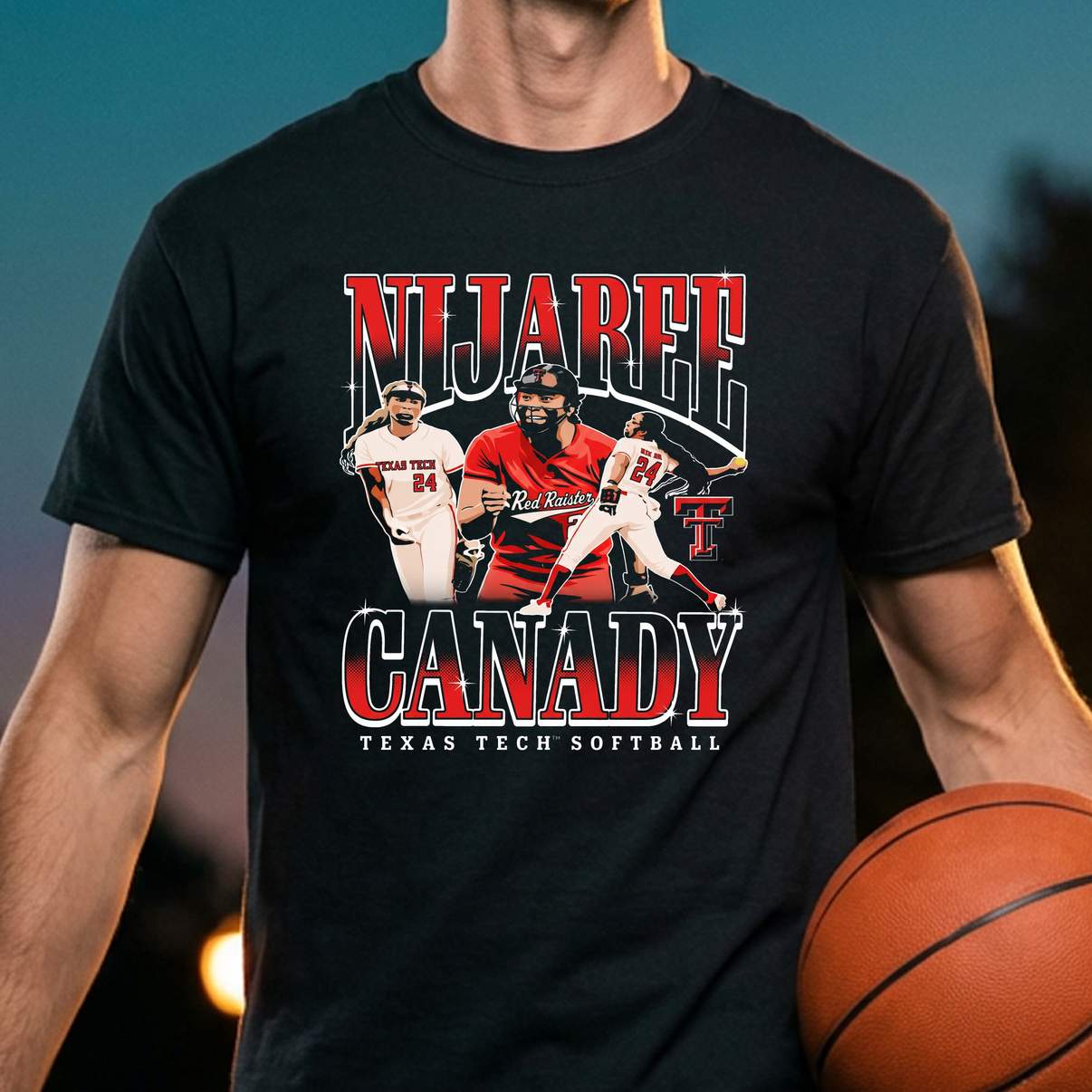 Nija Canady Texas Tech Red Raiders Shirt Softball Fan Graphic For Mens