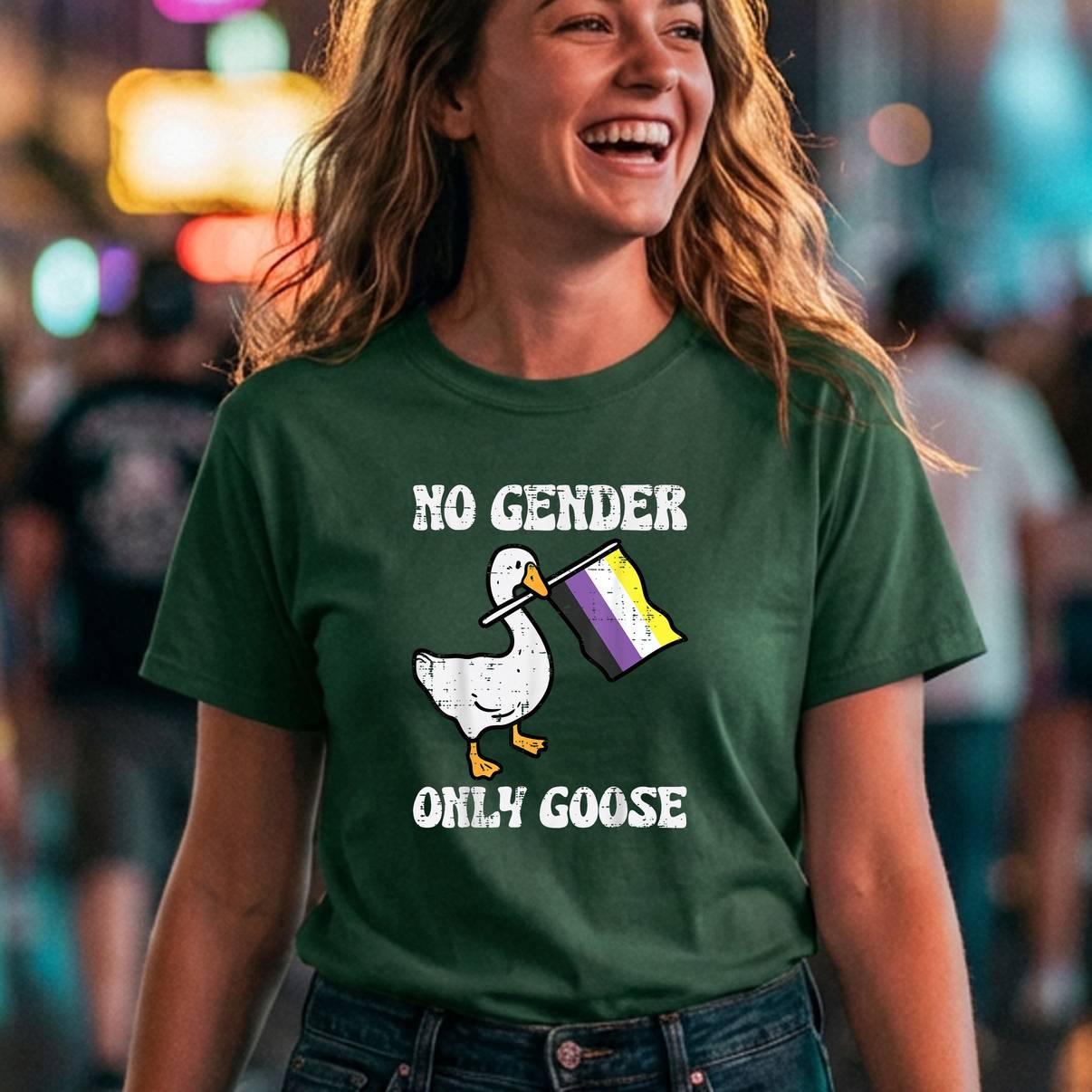 No Gender Only Goose Nonbinary Tee Enby Pride Flag LGBT Graphic Mens No Gender Only Goose Nonbinary Tee Enby Pride Flag LGBT Graphic Mens