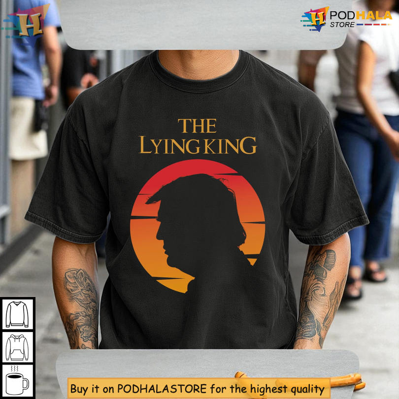No Kings Graphic T Shirt The Lying King Parody Anti Trump Democracy Protest Tee