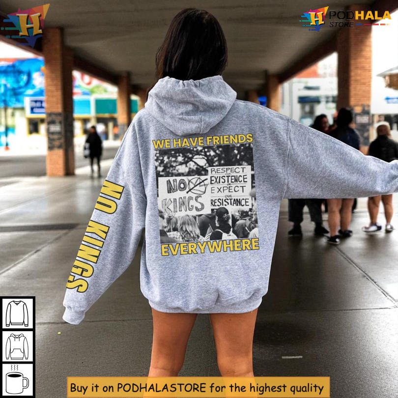 No Kings Political Shirt Anti ICE Activist Hoodie Fight Fascism Unisex Protest Apparel