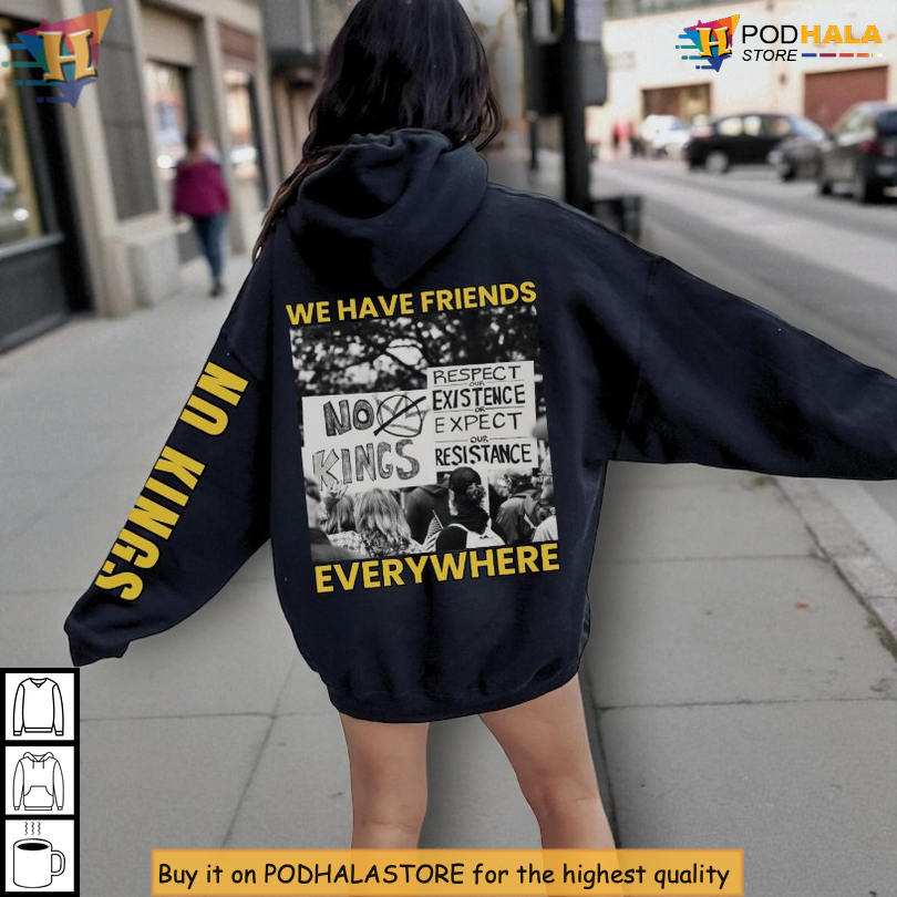 No Kings Rally Shirt Anti ICE Hoodie-Style Protest Tee, Fight Fascism Activist Gear