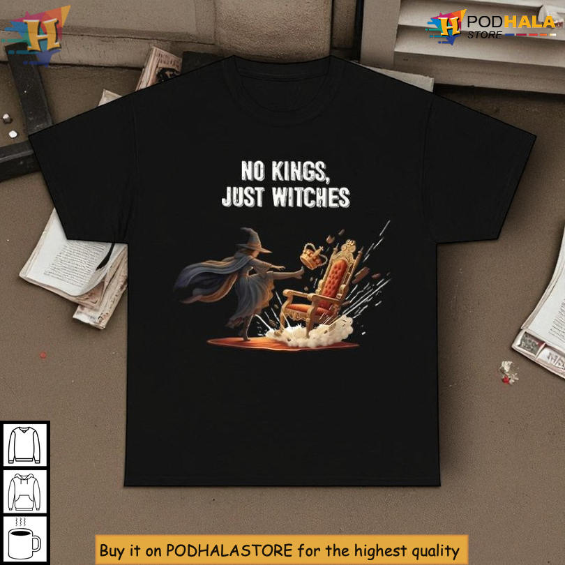 No Kings Statement Shirt Feminist Witchcore Anti MAGA Democracy Tee for Activists