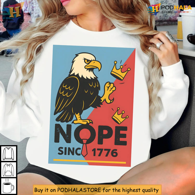 No Kings Tee Black Eagle Patriotic Political Meme Shirt Lady Liberty Equality Apparel