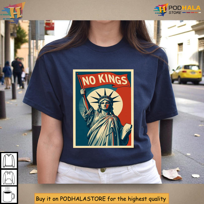 No Kings Trump Shirt Statue of Liberty Protest Sweatshirt, Anti Fascism Apparel