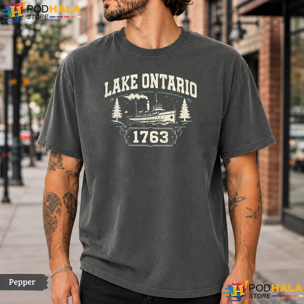 Nostalgic Boat Lake Ontario Comfort Colors T-Shirt 1763 Canadian Pride