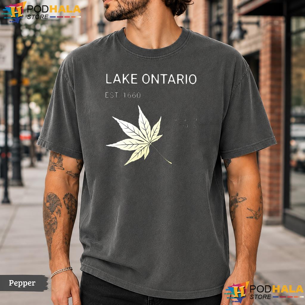 Nostalgic Maple Lake Ontario Comfort Colors T-Shirt Est 1660 Graphic Tee