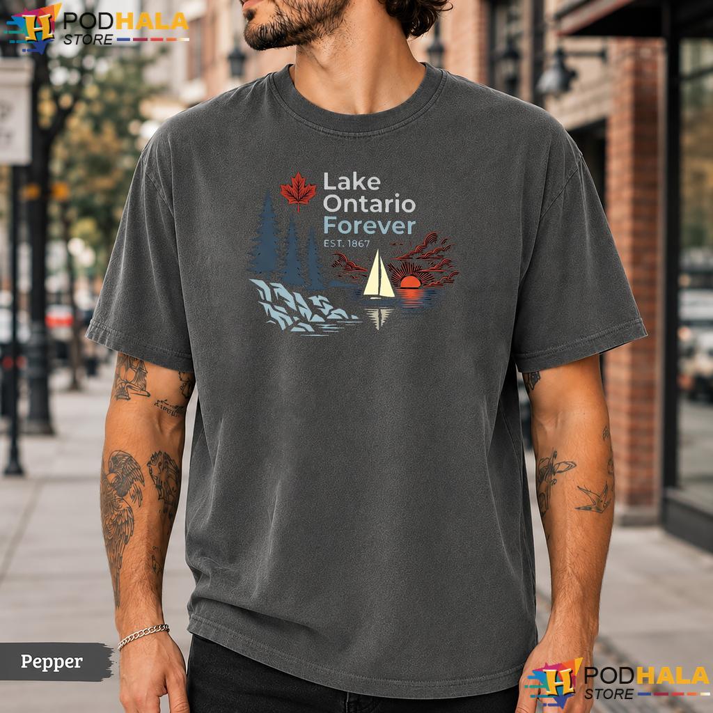 Nostalgic Phrases Lake Ontario Comfort Colors T-Shirt Classic Retro Tee