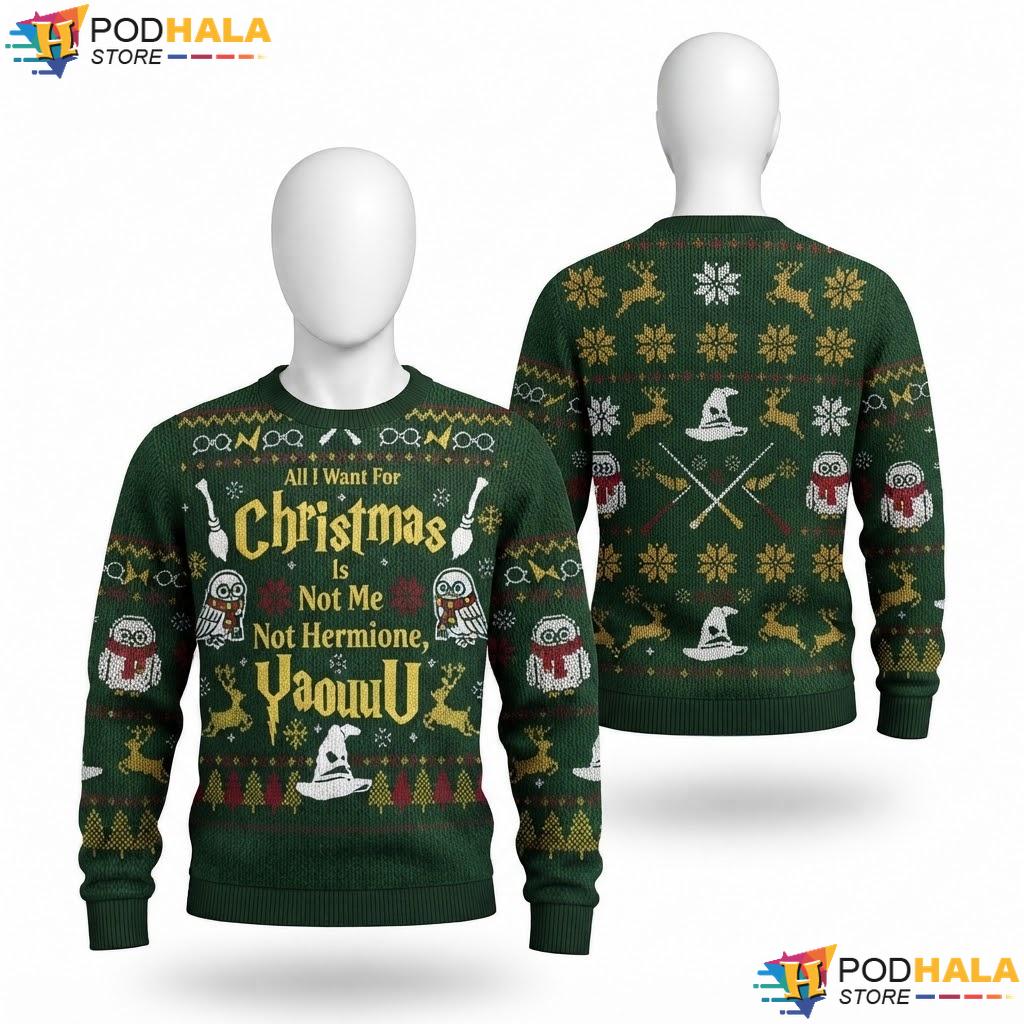 Not Hermione Fantasy Ugly Xmas Sweater Funny Festive Christmas Outfit