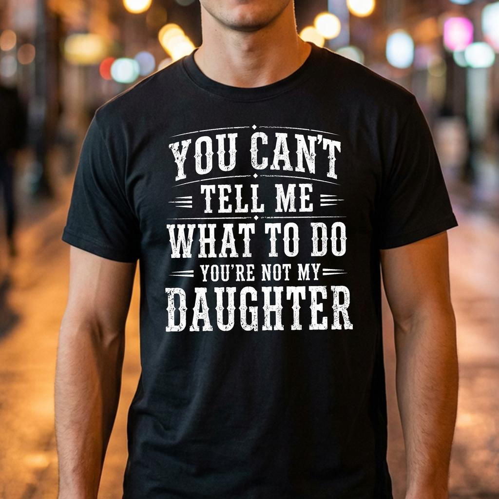 Not My Daughter Tee You Cant Tell Me What To Do Funny Dad Humor Graphic Not My Daughter Tee You Cant Tell Me What To Do Funny Dad Humor Graphic