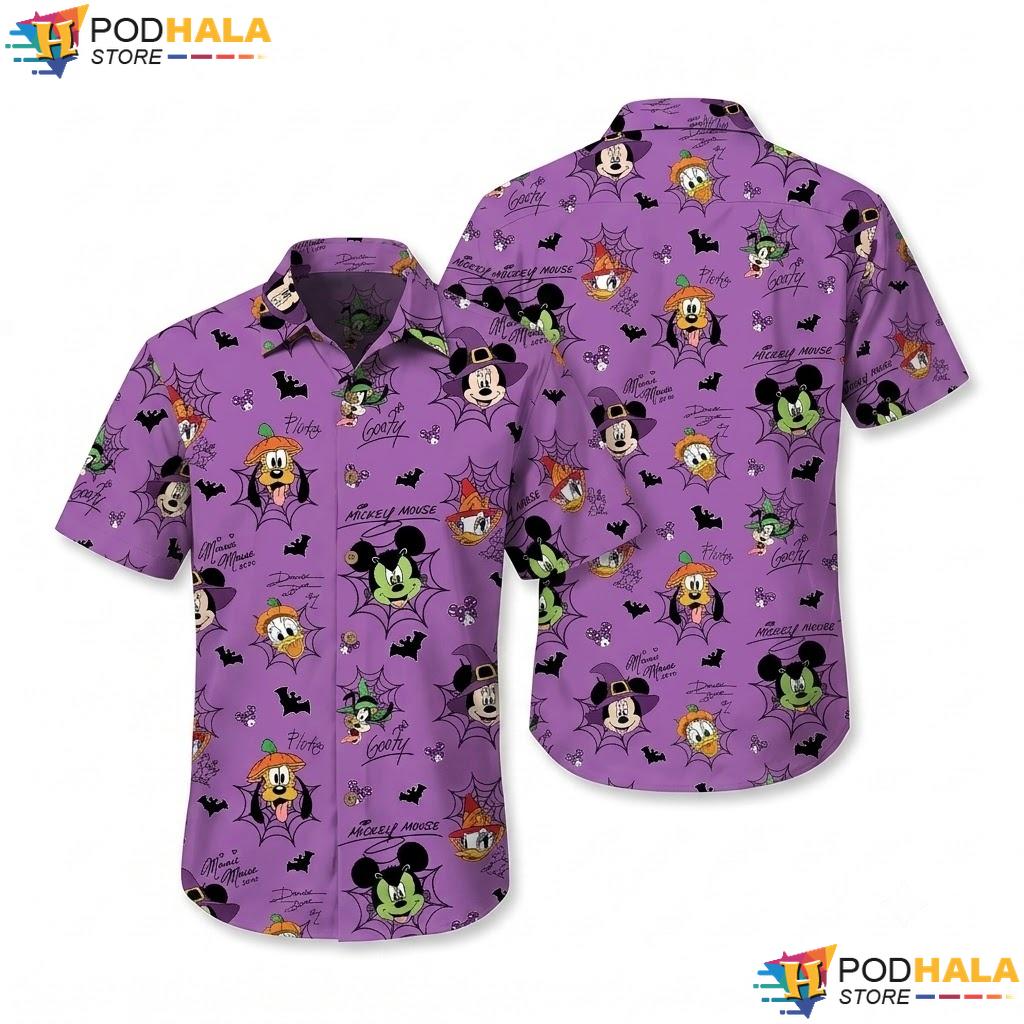 Not So Scary Halloween Hawaiian Shirt Mickey Friends Party Outfit Top
