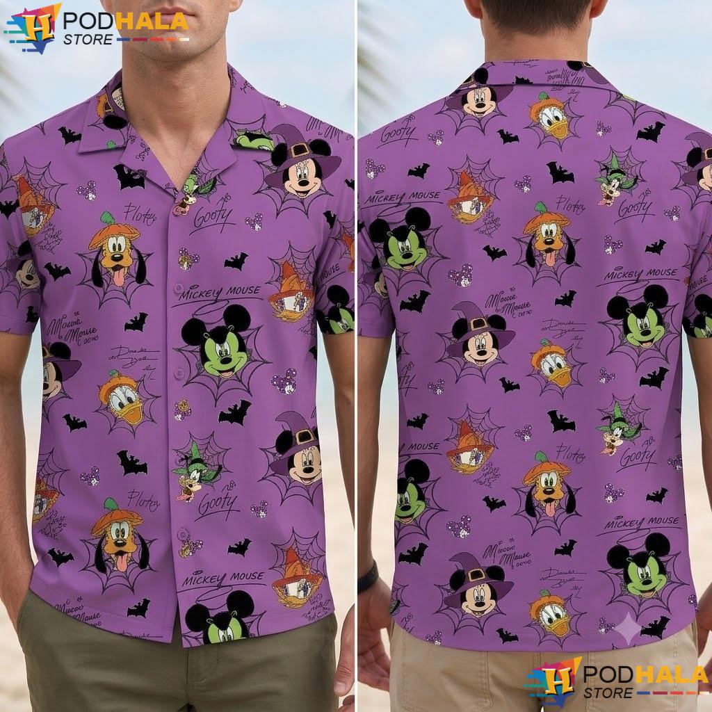 Not So Scary Halloween Aloha Shirt Mickey Friends Party Outfit Top Not So Scary Halloween Aloha Shirt Mickey Friends Party Outfit Top
