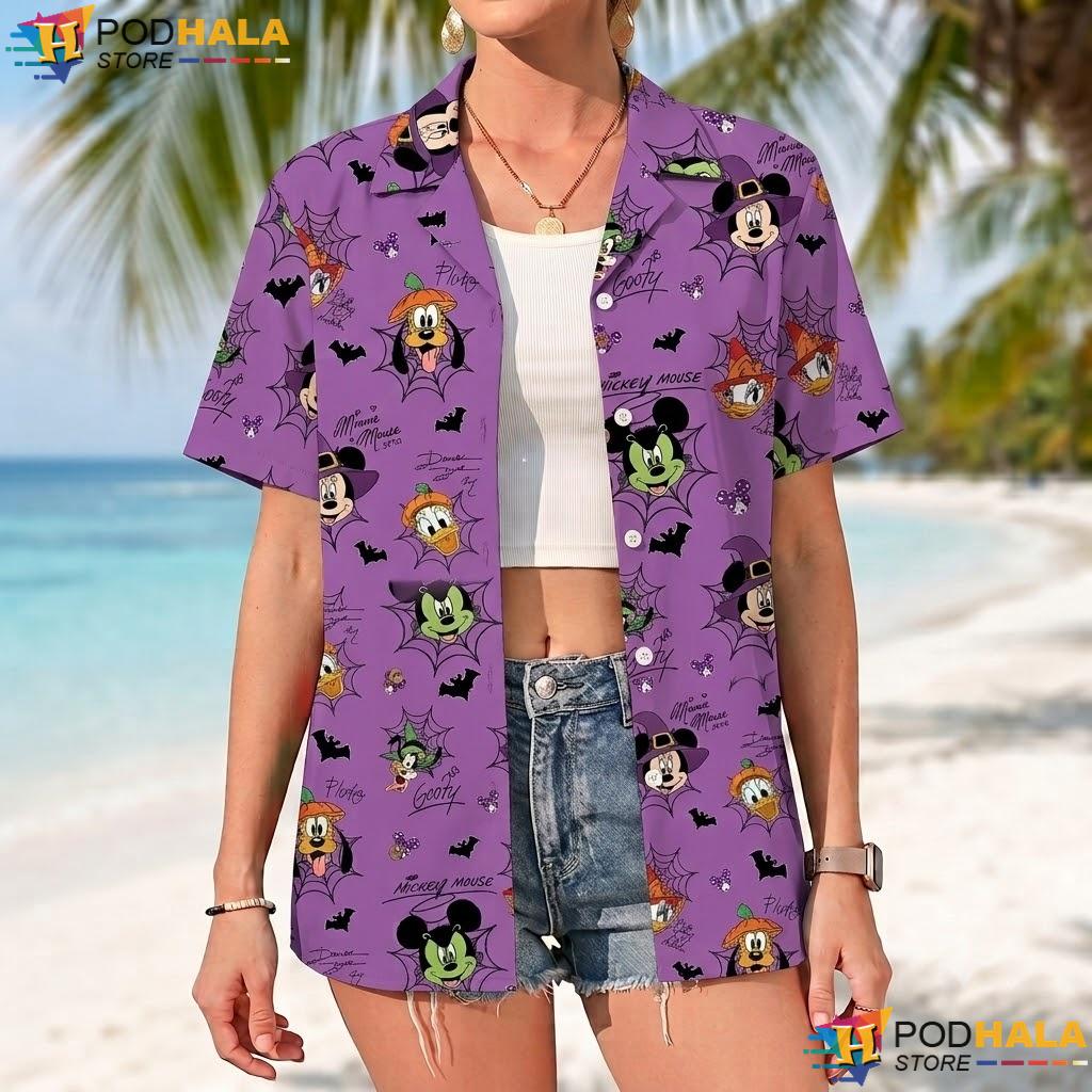 Not So Scary Halloween Tropical Shirt Mickey Friends Party Outfit Top Not So Scary Halloween Tropical Shirt Mickey Friends Party Outfit Top