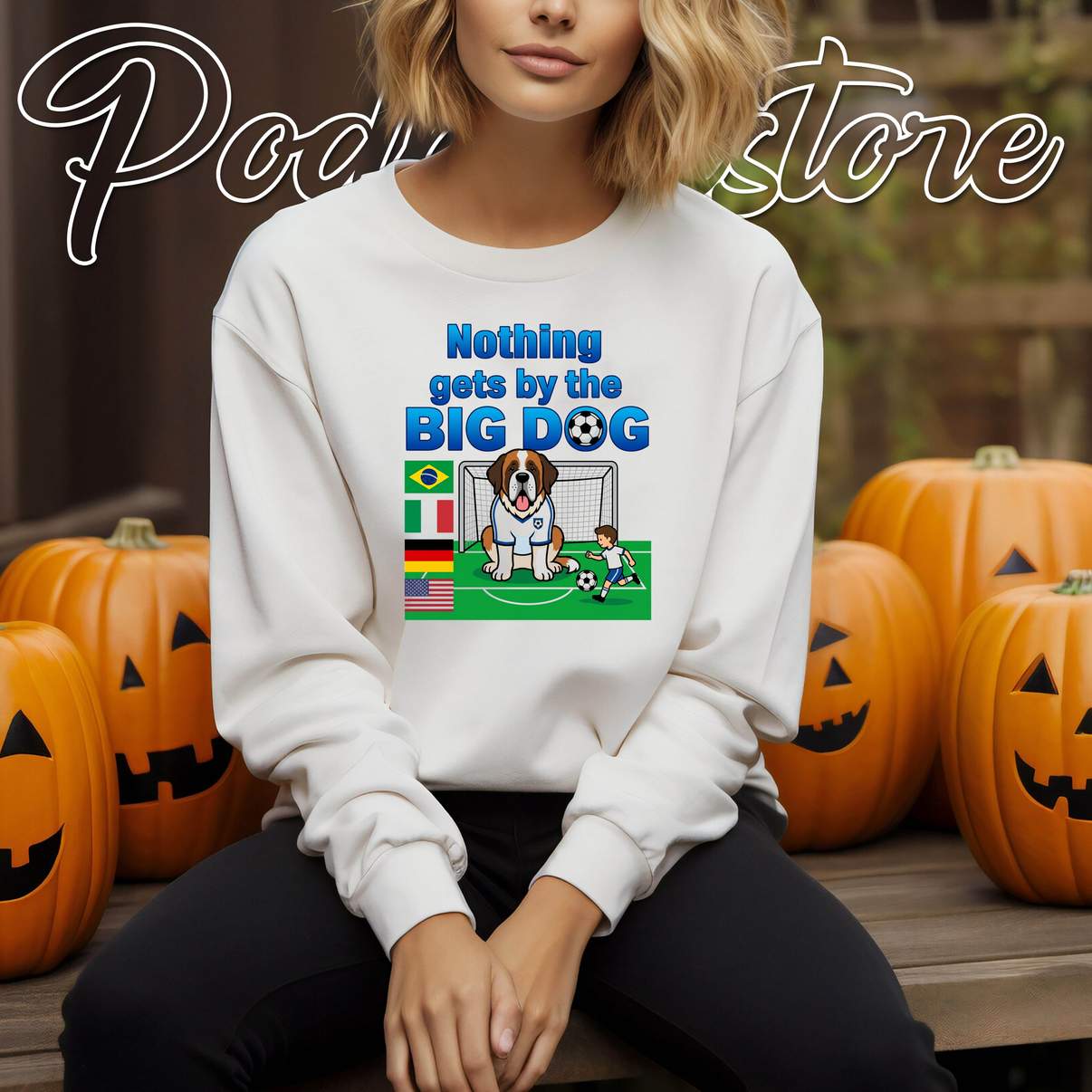 Nothing Gets By The Big Dog Shirt World Cup Soccer Sports Graphic For Mens