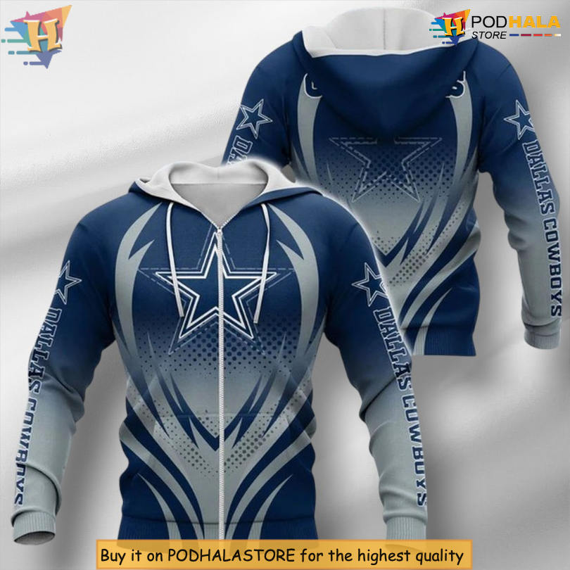 Number Tribute Series Custom Number Dallas Cowboys Hoodie 3D NFL Collection